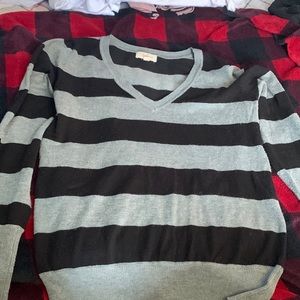 striped Black & grey long sleeve.